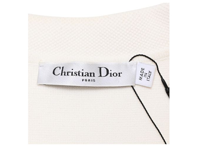 Casaco cropped abotoado Dior em viscose branca - vista 5