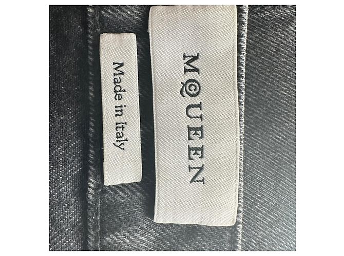 Vaqueros de denim lavado Alexander McQueen en algodón gris - vista 10