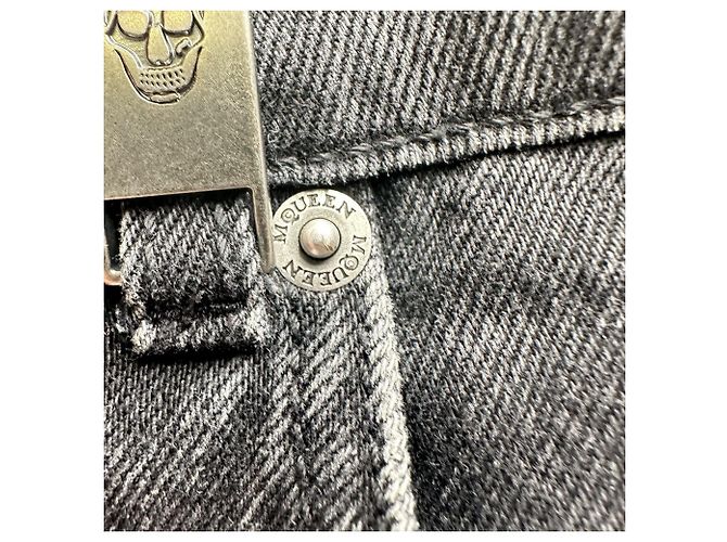 Vaqueros de denim lavado Alexander McQueen en algodón gris - vista 4