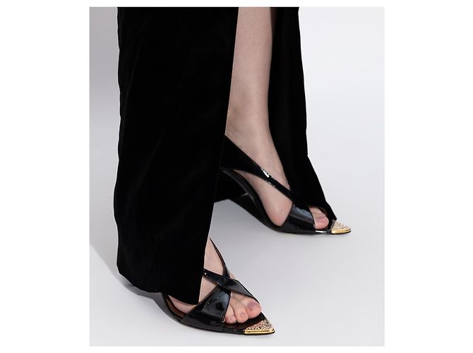 Sandali Giuseppe Zanotti in pelle nera con tacco a spillo - vista 2
