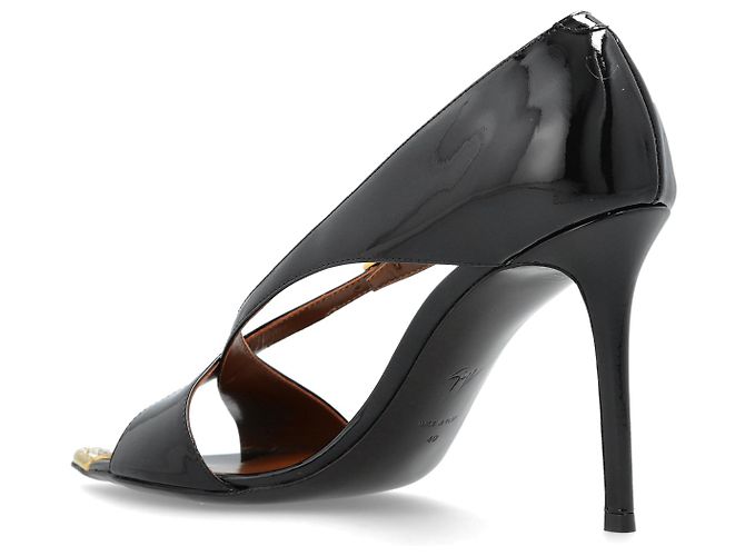 Sandali Giuseppe Zanotti in pelle nera con tacco a spillo - vista 5