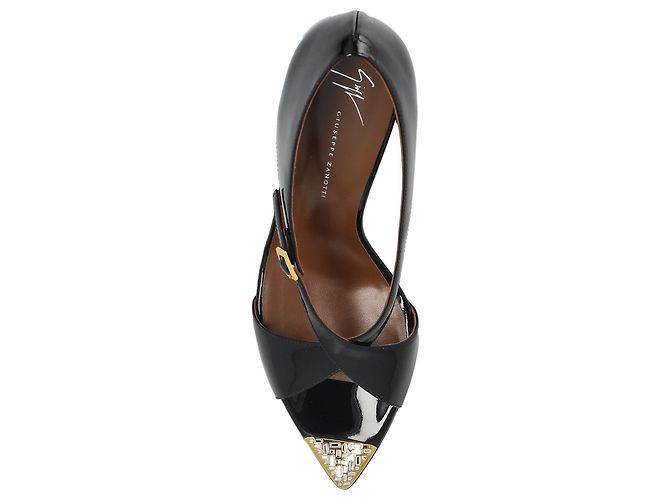 Sandali Giuseppe Zanotti in pelle nera con tacco a spillo - vista 6