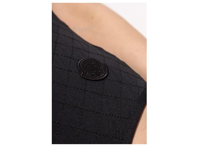 Moncler Einteiler Badeanzug schwarz geometrisches Muster - Ansicht 4