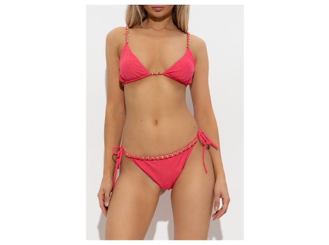 Costume da bagno due pezzi rosa Balmain - vista 3