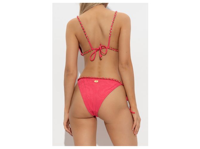 Costume da bagno due pezzi rosa Balmain - vista 4