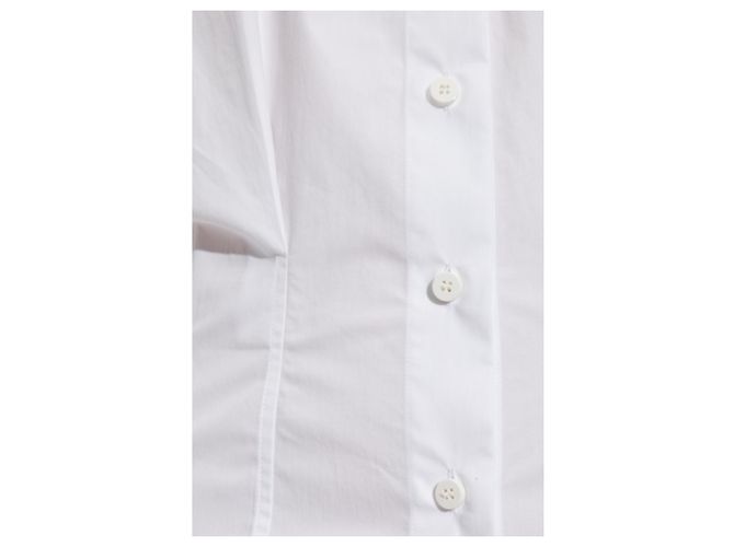 Camisa de algodón blanca plisada Attico - vista 5