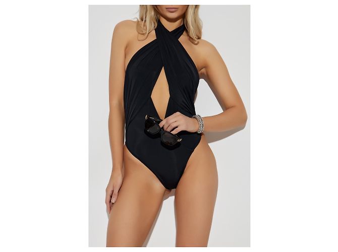 Costume da bagno intero Balmain nero - vista 2