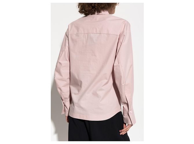 Camisa rosa de algodón asimétrica Attico - vista 4
