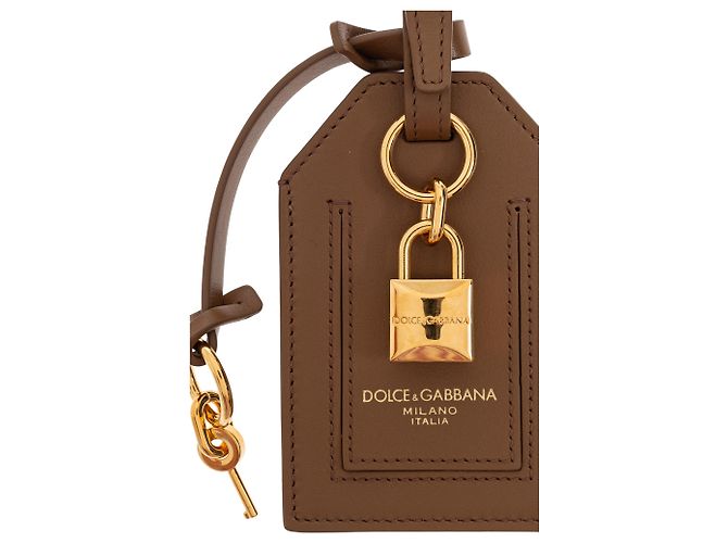 Charm in pelle Dolce & Gabbana Marrone - vista 4