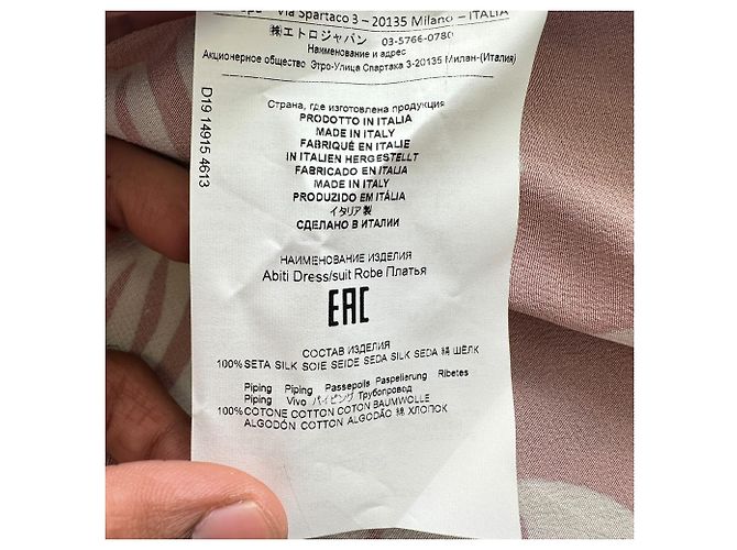 Abito maxi a maniche lunghe stampato Etro in seta multicolore - vista 5