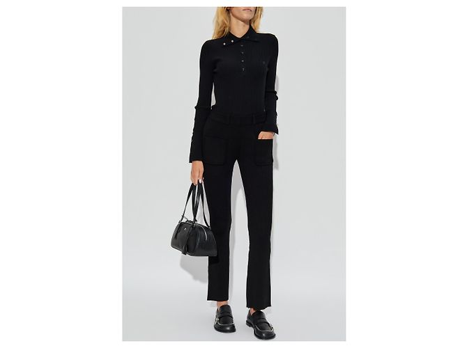 Pantaloni a coste Courreges Neri - vista 2