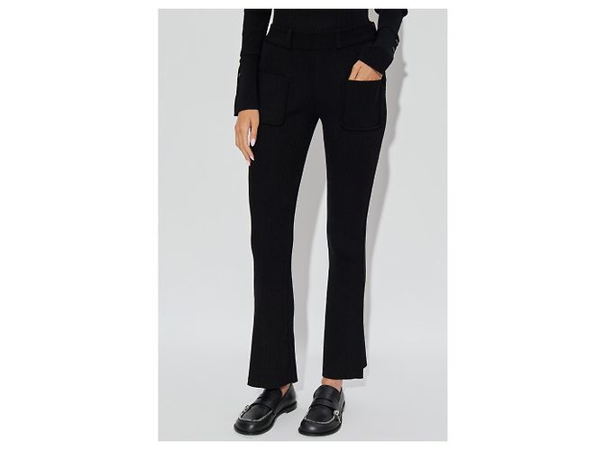 Pantaloni a coste Courreges Neri - vista 3