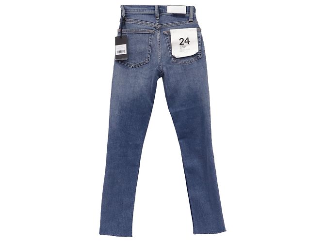 Vaqueros denim desgastados de tiro alto RE/DONE Originals en algodón azul - vista 2