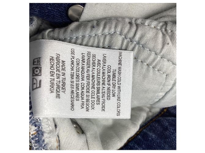 Vaqueros denim desgastados de tiro alto RE/DONE Originals en algodón azul - vista 4