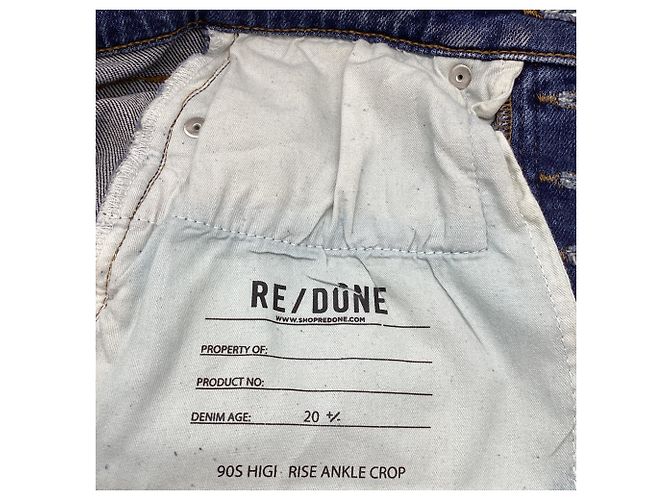 Vaqueros denim desgastados de tiro alto RE/DONE Originals en algodón azul - vista 5