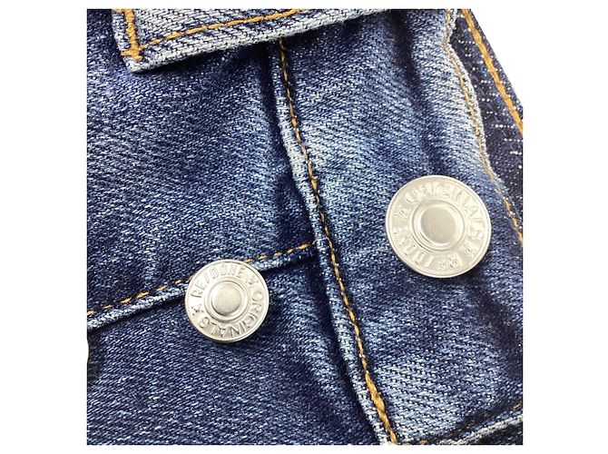 Vaqueros denim desgastados de tiro alto RE/DONE Originals en algodón azul - vista 7