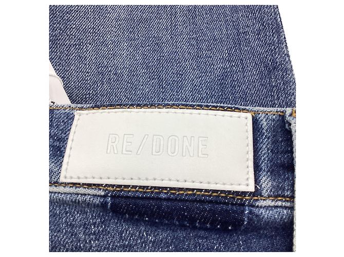 Vaqueros denim desgastados de tiro alto RE/DONE Originals en algodón azul - vista 8