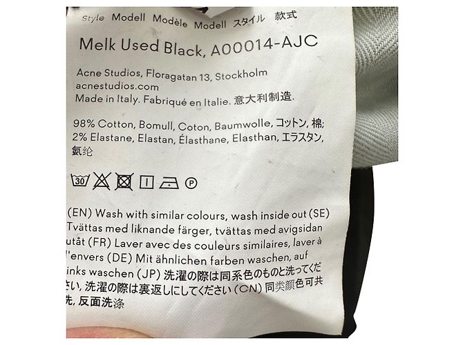 Jeans Regular-Fit Acne Studios em algodão preto - vista 10