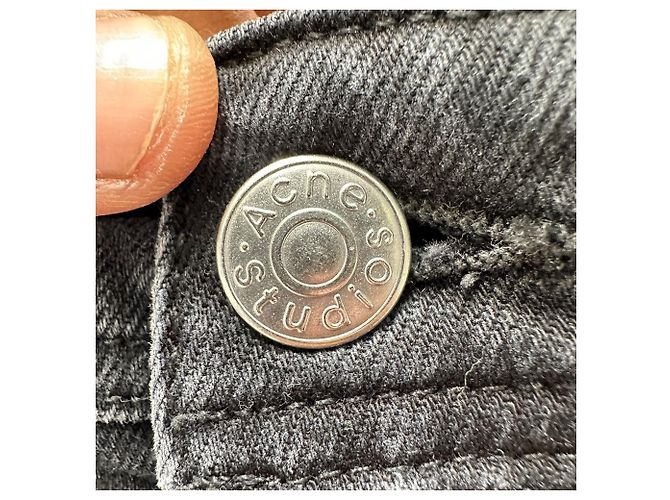 Jeans Regular-Fit Acne Studios em algodão preto - vista 5