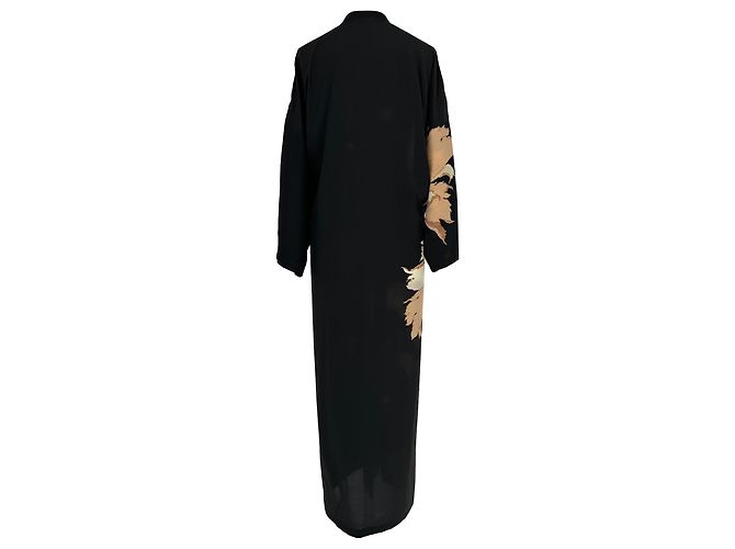 Etro Midikleid mit Blumenprint aus schwarzer Seide - Ansicht 3