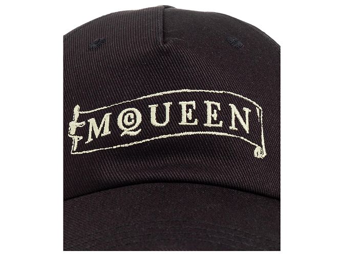 Gorra de béisbol Alexander McQueen de algodón negro - vista 4