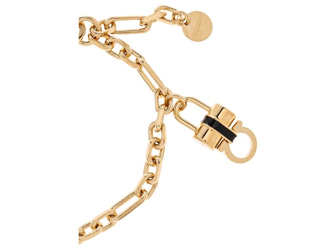 Bracciale con charm Salvatore Ferragamo dorato - vista 3