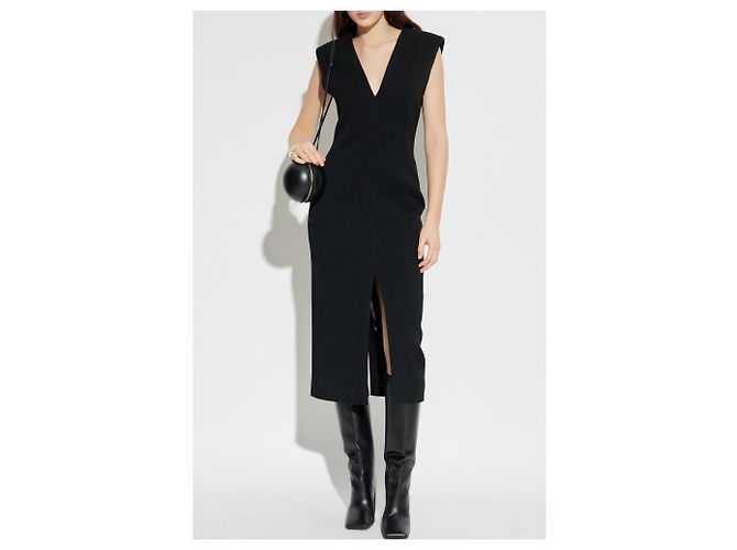 Abito midi in lana nera Givenchy - vista 2