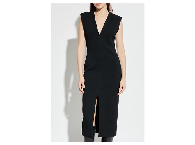 Abito midi in lana nera Givenchy - vista 3