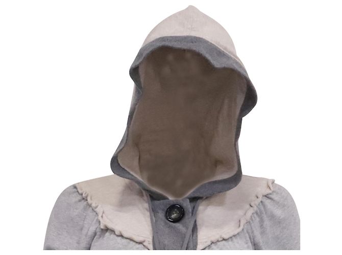 Sudadera con capucha superpuesta con detalles de volantes Marc by Marc Jacobs en algodón gris - vista 2