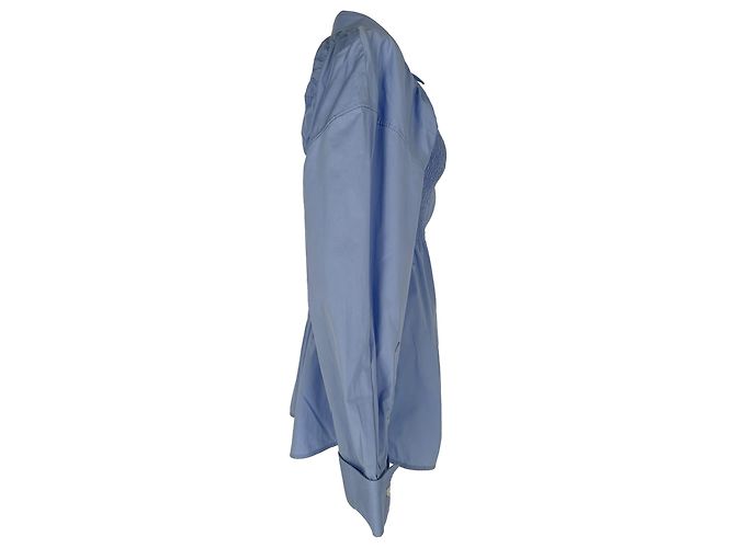 Autre Marque Camicia con busto smock Alexander Wang in cotone azzurro - vista 2