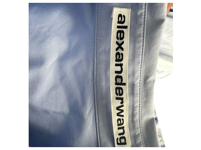 Autre Marque Camicia con busto smock Alexander Wang in cotone azzurro - vista 4
