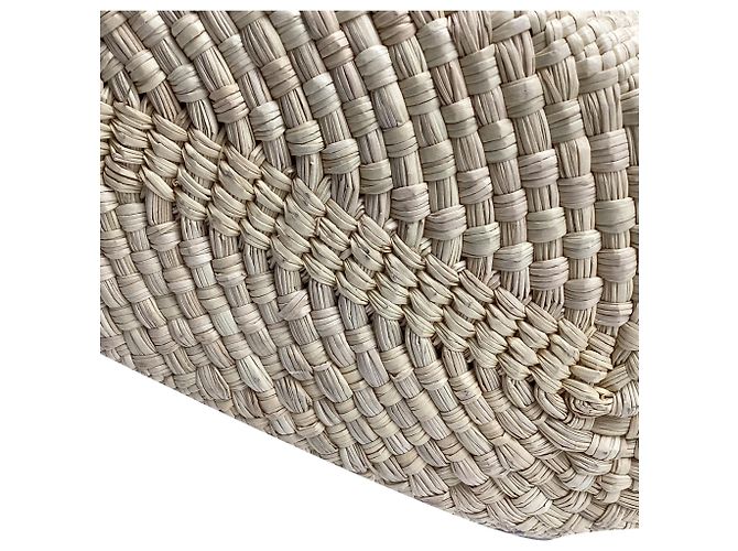 Borsa Tote Loewe Medium Anagram Basket in rafia beige - vista 11