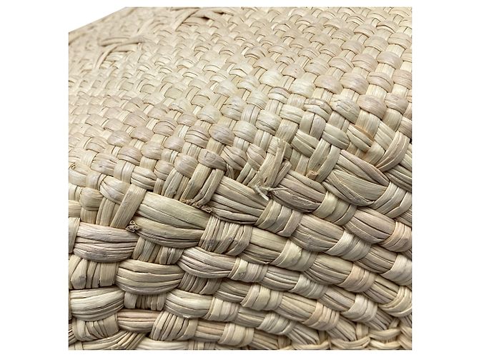 Borsa Tote Loewe Medium Anagram Basket in rafia beige - vista 12