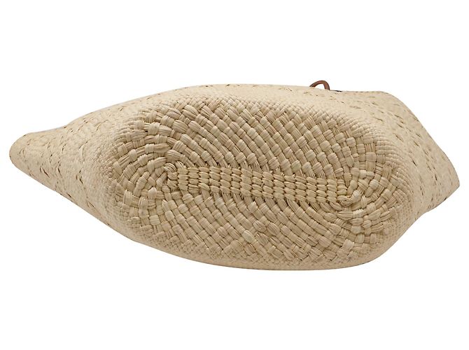 Borsa Tote Loewe Medium Anagram Basket in rafia beige - vista 6