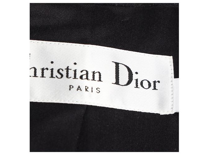 Christian Dior Striped Pattern Blazer in Black Wool - view 5