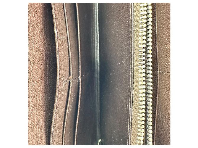 Portafoglio con zip logo Tom Ford in pelle marrone - vista 10