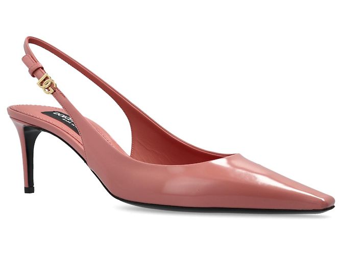 Décolleté Slingback Dolce & Gabbana in vernice rosa - vista 2