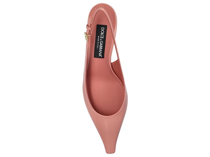 Décolleté Slingback Dolce & Gabbana in vernice rosa - vista 4