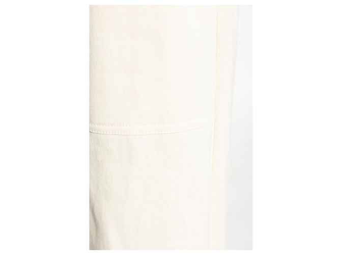 Moncler Weite Baumwollhose Creme - Ansicht 3