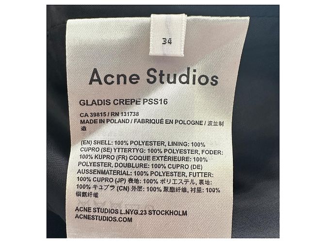 Blusa sin mangas boxy Acne Studios en poliéster negro - vista 6