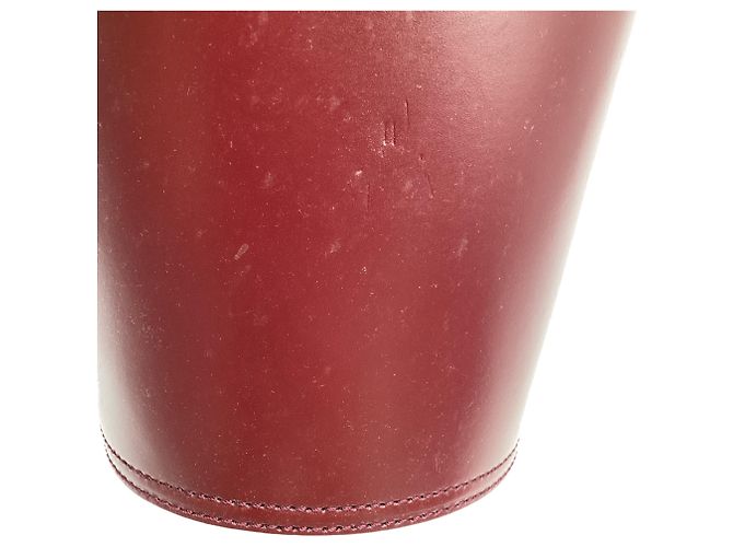 mala de balde mini Staud Moreau em couro maroon - vista 7