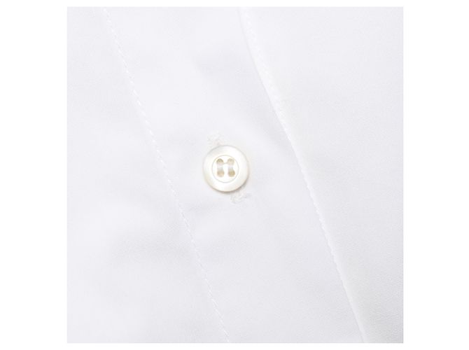 Camicia corta con bottoni Dior in cotone bianco - vista 8
