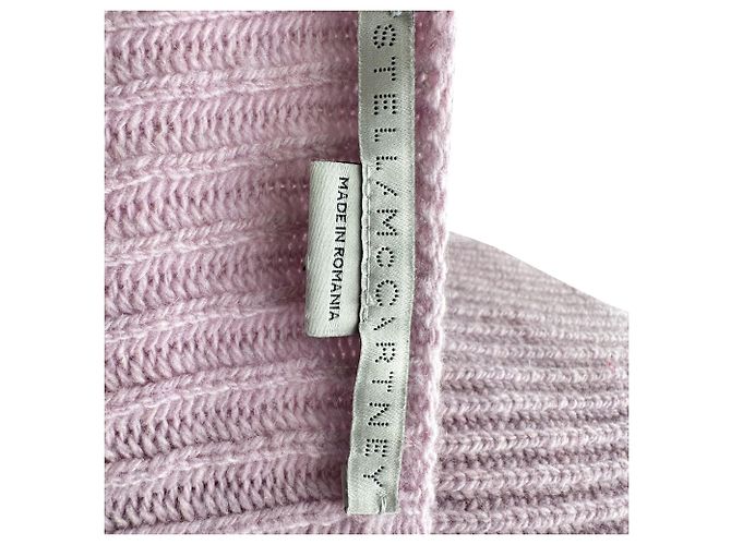 Stella Mc Cartney Stella Mccartney Strickpullover mit Bindegürtel aus rosa Wolle - Ansicht 5