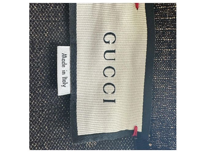 Gucci Jacquard-Cardigan aus schwarzer Wolle - Ansicht 5