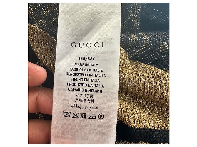 Gucci Jacquard-Cardigan aus schwarzer Wolle - Ansicht 6