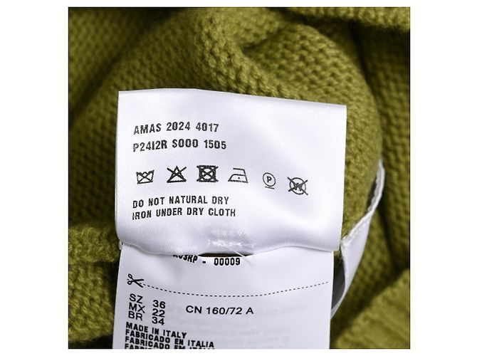 Prada kurzärmeliges Strickoberteil aus grünem Kaschmir - Ansicht 6