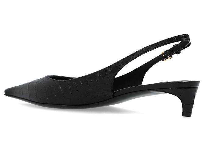 Dolce & Gabbana Pumps aus schwarzem Krokodil-Effekt Leder - Ansicht 3