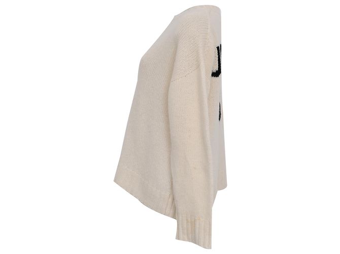 Dior J'Adior Intarsia Pullover aus weißem Kaschmir - Ansicht 2