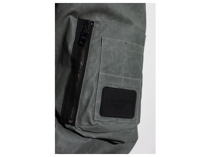 Dolce & Gabbana Leinen Bomberjacke Grau - Ansicht 3