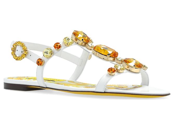Dolce & Gabbana sandali Bianca in pelle bianca - vista 2